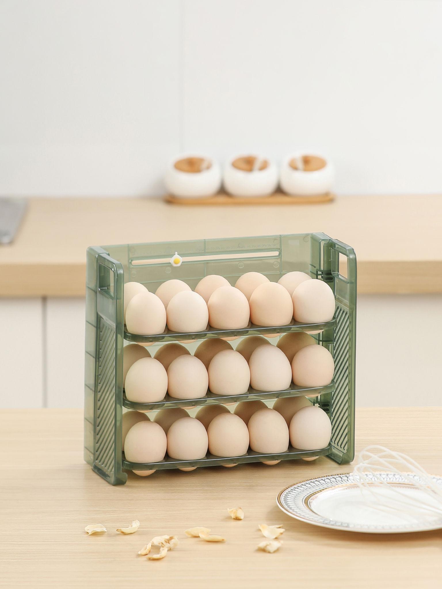 Auto Rolling Egg Organizer – Keep Your Fridge Neat & Smart